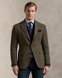 Polo Tailored Plaid Tweed Suit Jacket