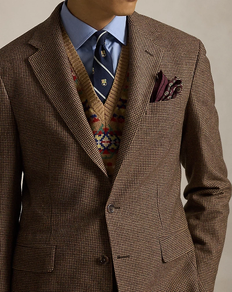 Polo Tailored Fit Wool Houndstooth Suit