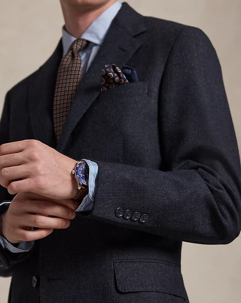 Polo Tailored Plaid Wool-Cashmere Suit