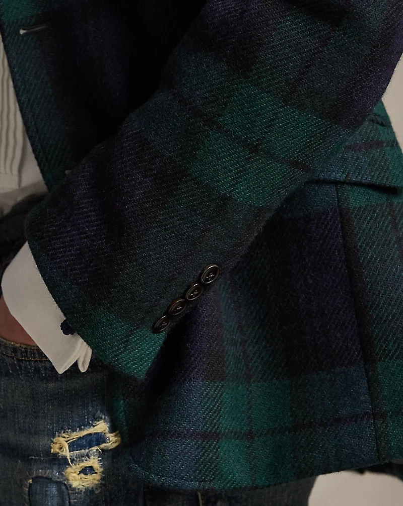 Polo Tailored Plaid Tweed Sport Coat