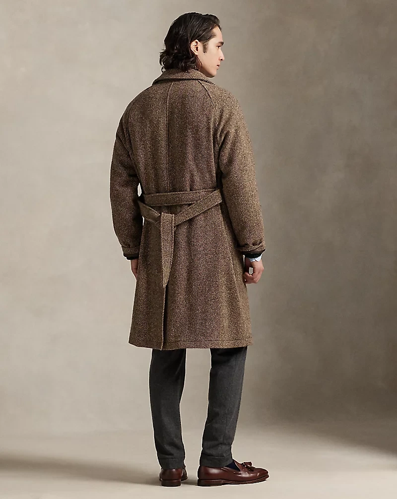 Donegal Tweed Balmacaan Coat