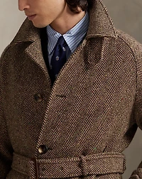 Donegal Tweed Balmacaan Coat