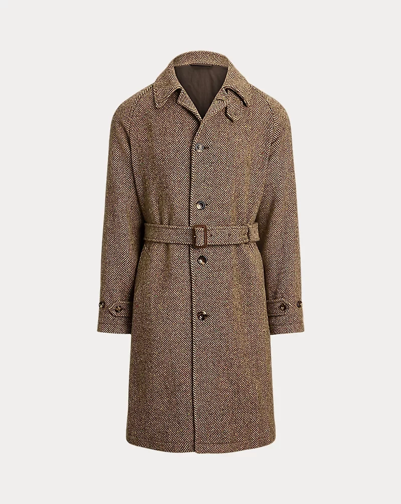 Donegal Tweed Balmacaan Coat