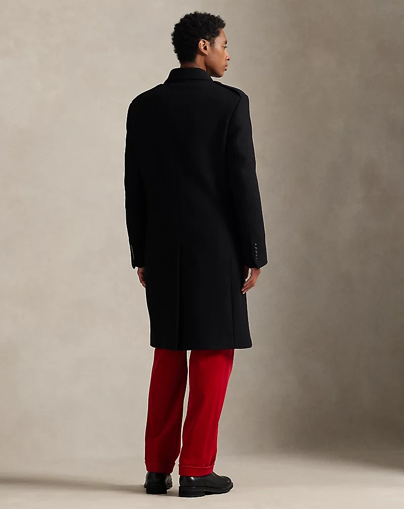 Tailored Melton Wool-Blend Topcoat