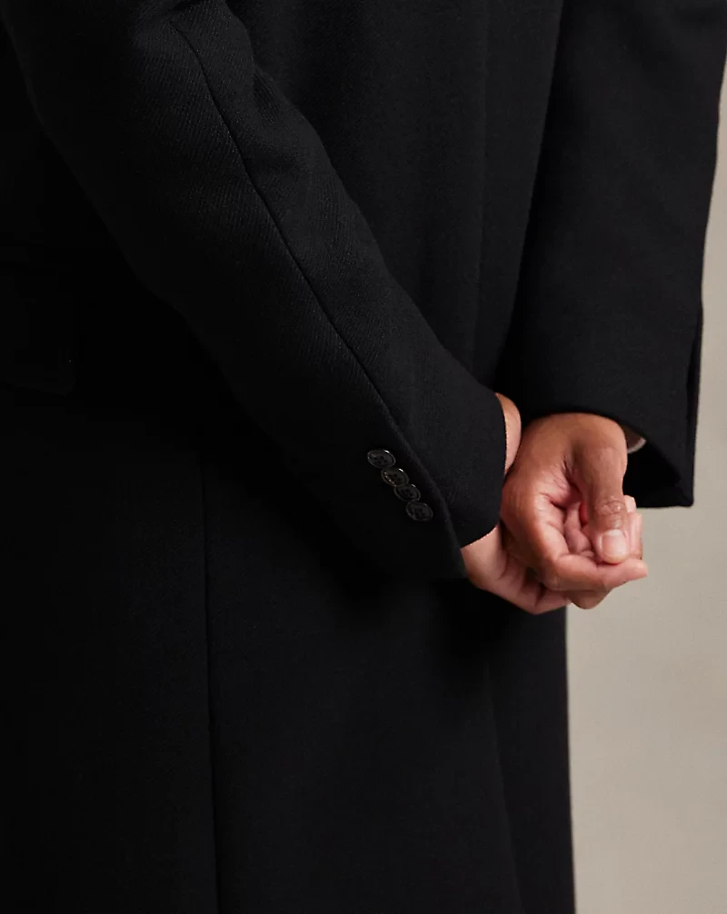 Tailored Melton Wool-Blend Topcoat