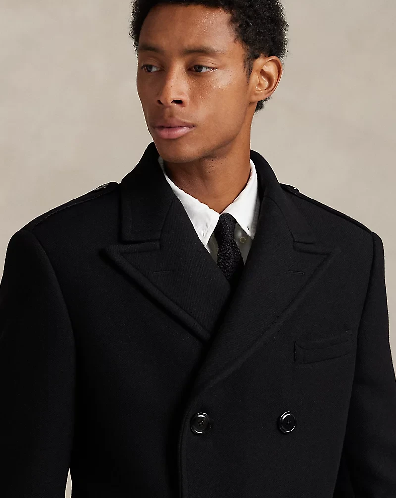 Tailored Melton Wool-Blend Topcoat