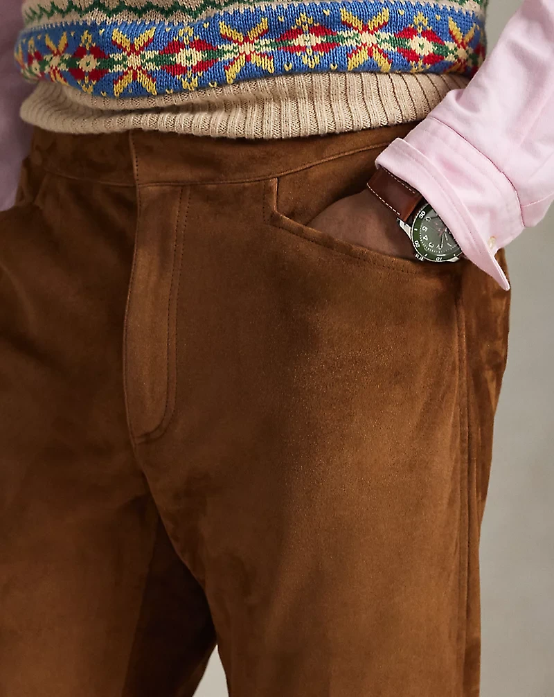 Tailored Suede Suit Trouser