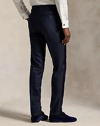Glen Plaid Silk-Blend Tuxedo Trouser