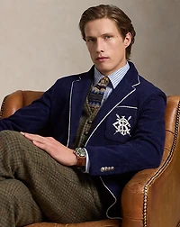 Tailored Embroidered Terry Blazer