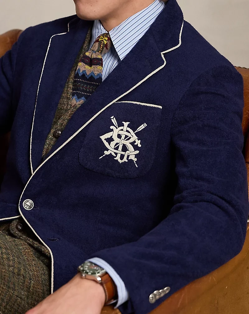 Tailored Embroidered Terry Blazer