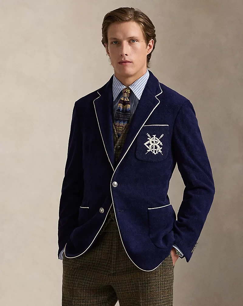 Tailored Embroidered Terry Blazer