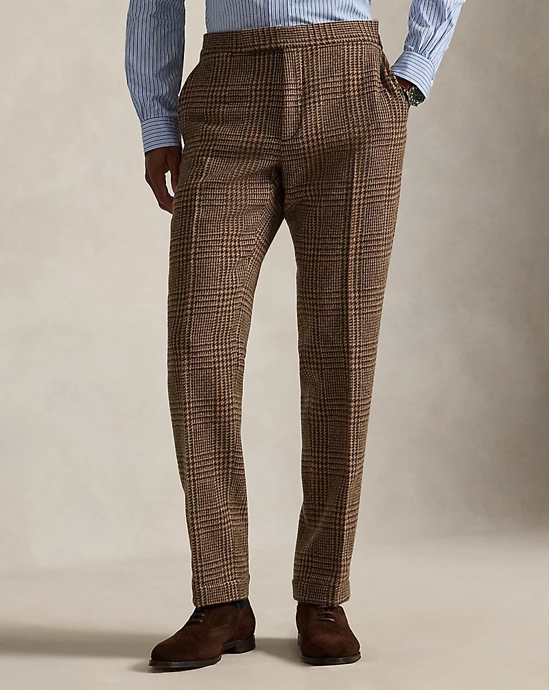 Plaid Wool Suit Trouser