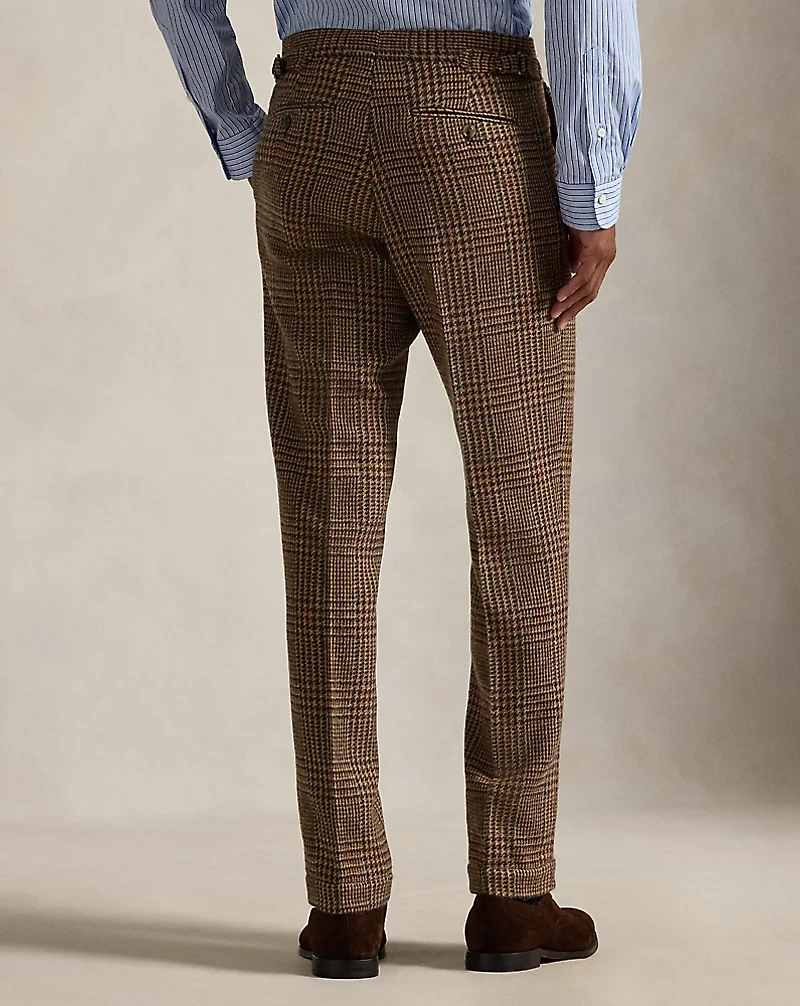 Plaid Wool Suit Trouser