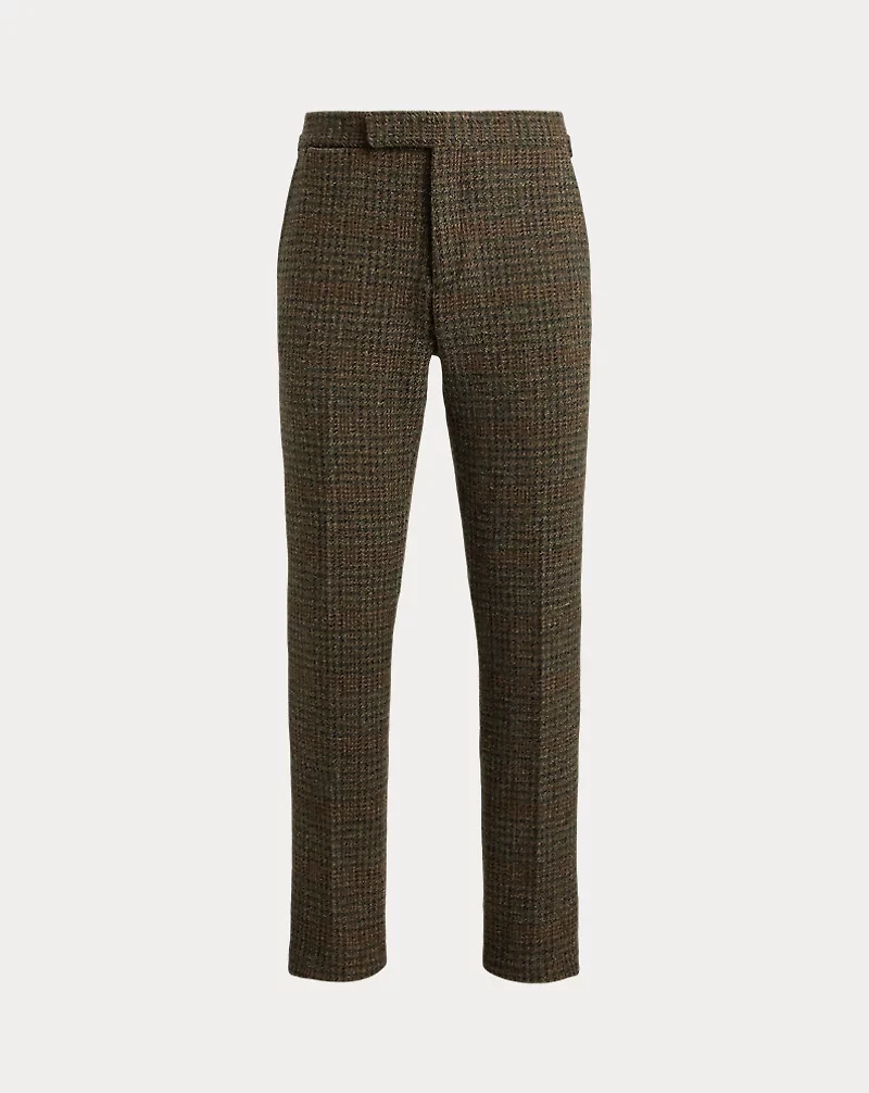 Plaid Wool Tweed Suit Trouser