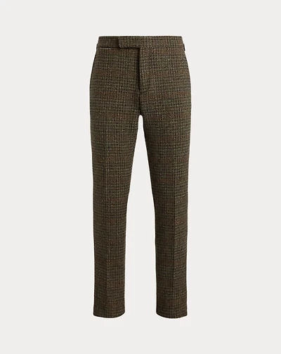 Plaid Wool Tweed Suit Trouser