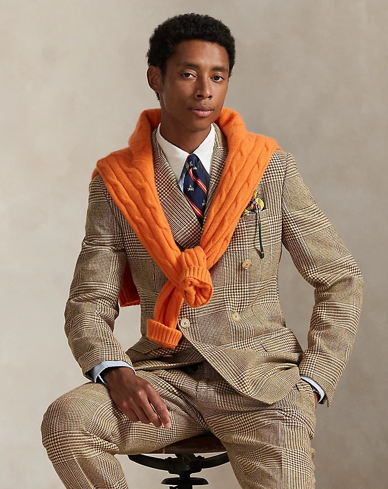 Polo Tailored Fit Plaid Suit Jacket