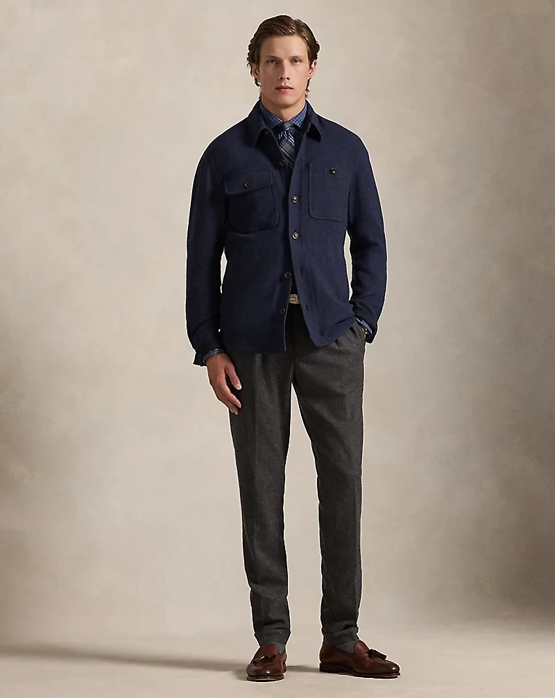 Wool-Blend Herringbone Jacket