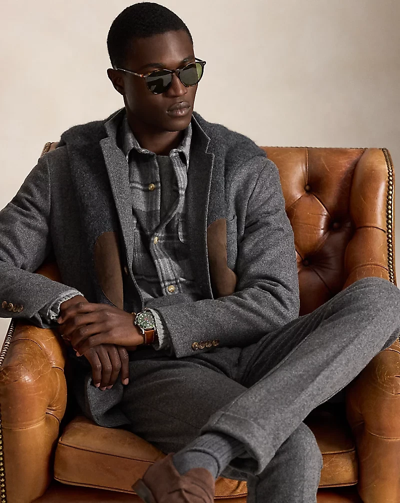 Polo Soft Modern Fit Knit Flannel Jacket