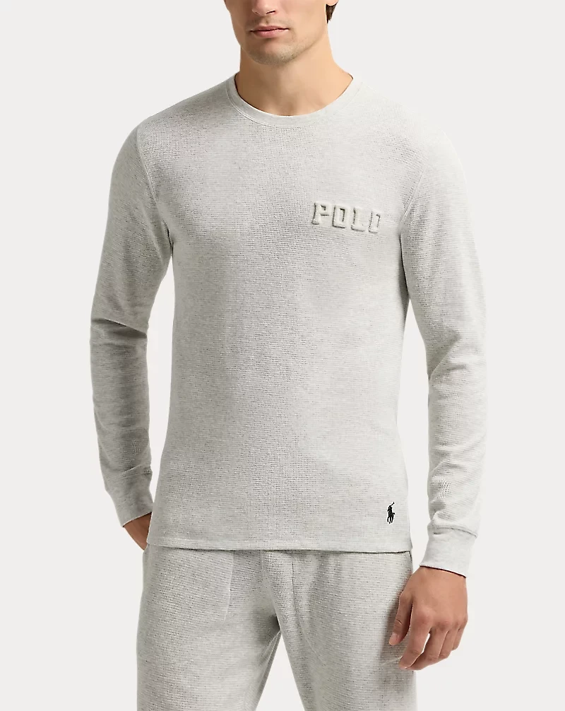 Logo Waffle-Knit Sleep Shirt