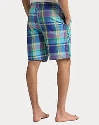 Plaid Cotton Pajama Short