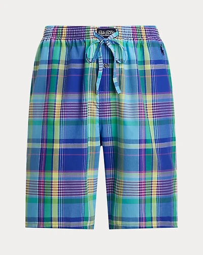 Plaid Cotton Pajama Short