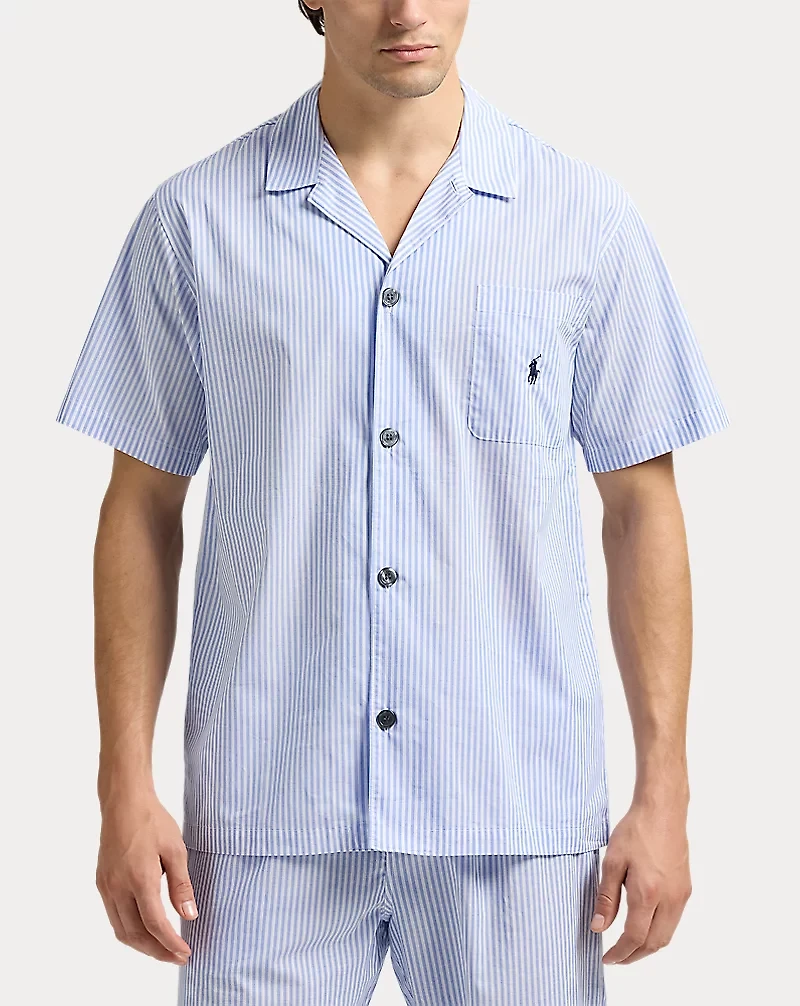 Striped Cotton Pajama Shirt
