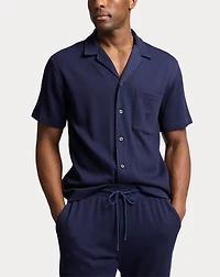 Knit Seersucker Pajama Shirt