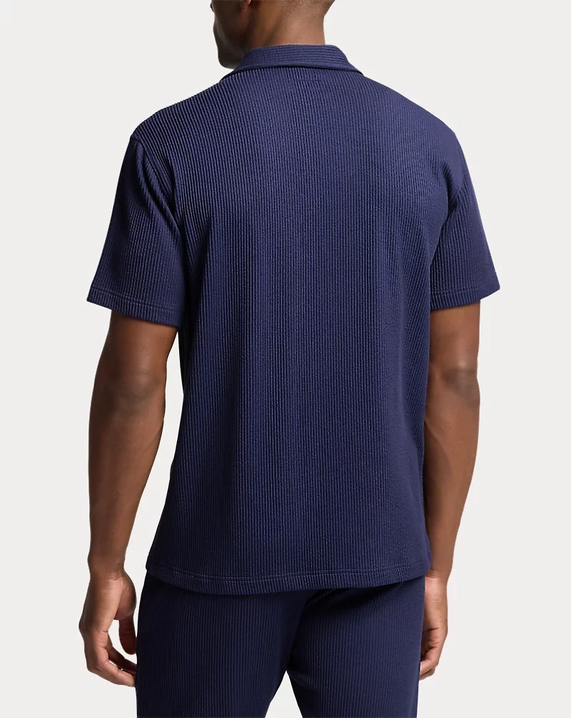 Knit Seersucker Pajama Shirt