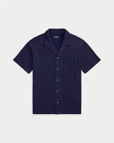 Knit Seersucker Pajama Shirt