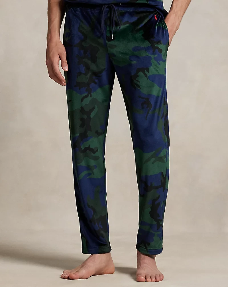 Camo Plush Velour Pajama Pant