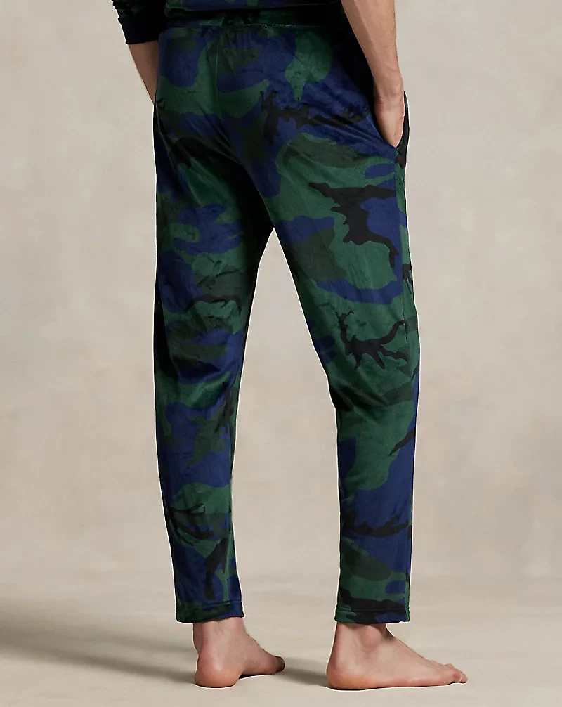 Camo Plush Velour Pajama Pant