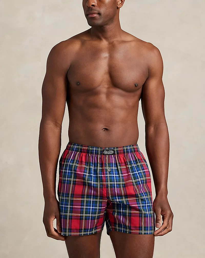 Plaid Woven Cotton Boxer