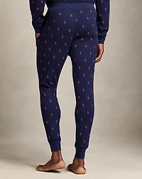 Allover Pony Waffle-Knit Sleep Jogger