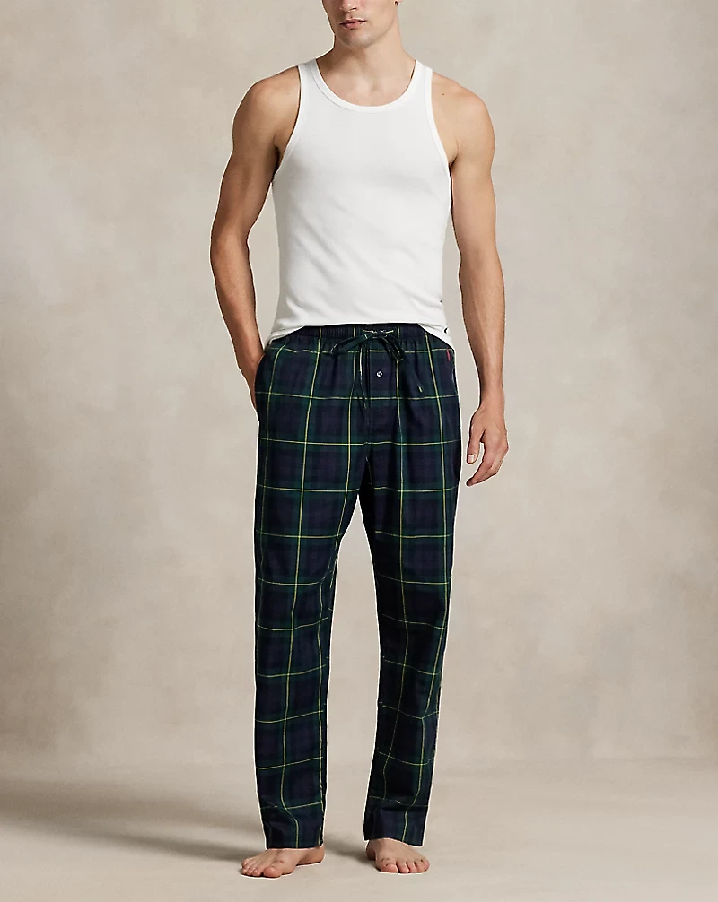 Plaid Cotton Pajama Pant
