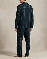 Plaid Cotton Pajama Shirt