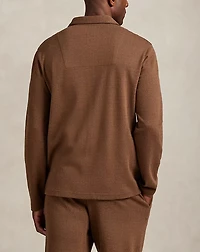 Herringbone-Knit Pajama Shirt