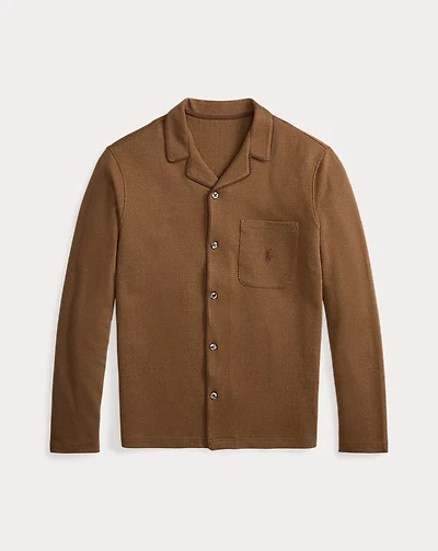 Herringbone-Knit Pajama Shirt