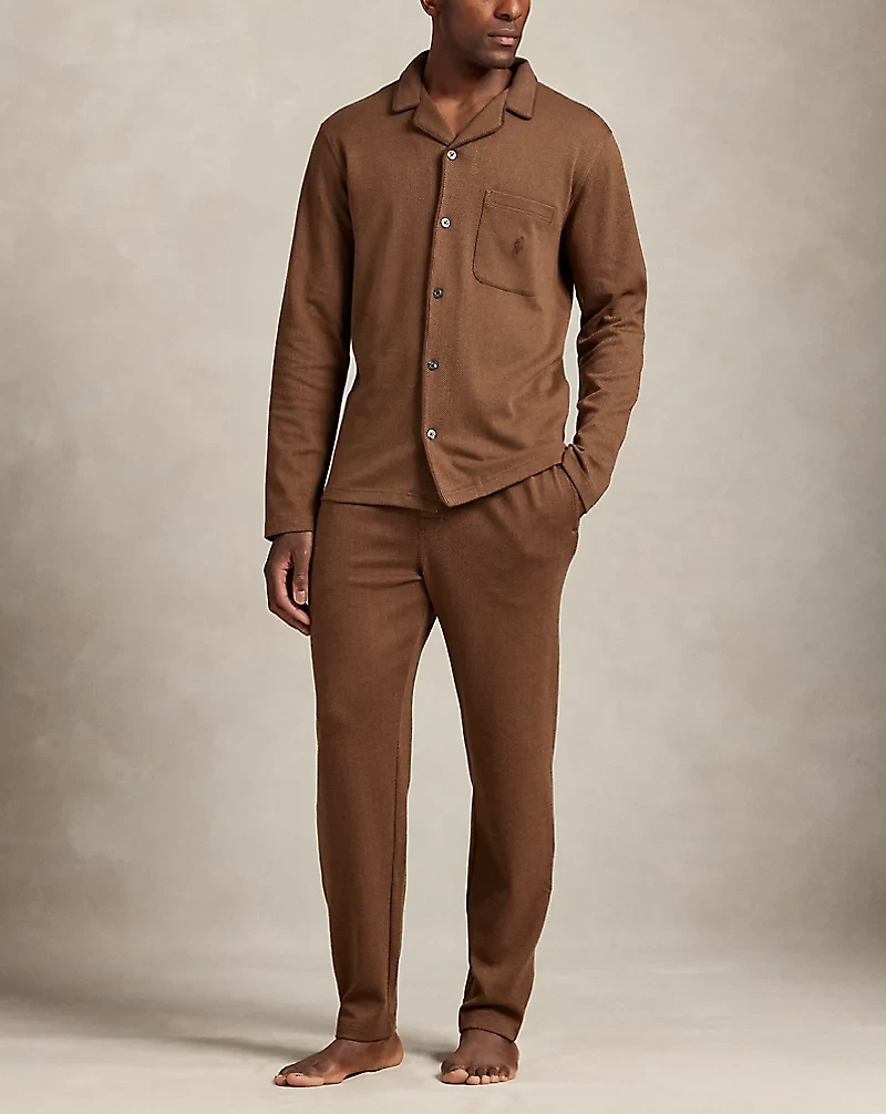 Herringbone-Knit Pajama Pant