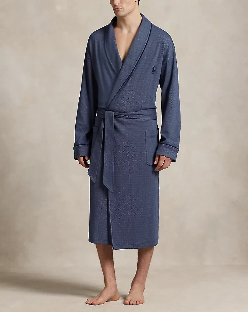 Herringbone-Knit Robe
