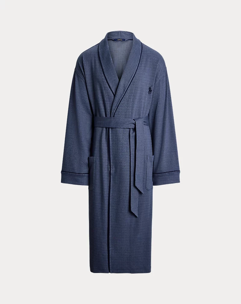 Herringbone-Knit Robe