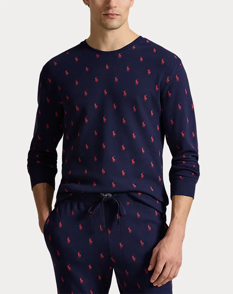 Allover Pony Waffle-Knit Sleep Shirt