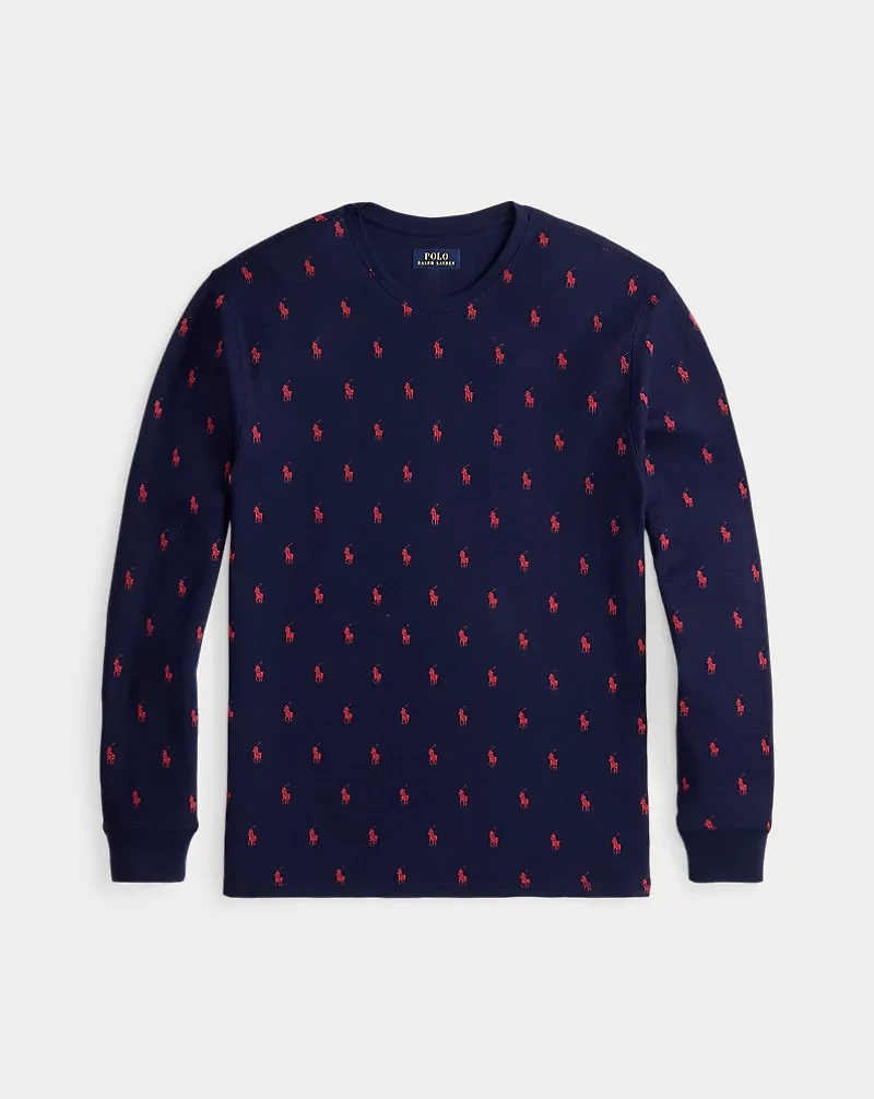 Allover Pony Waffle-Knit Sleep Shirt