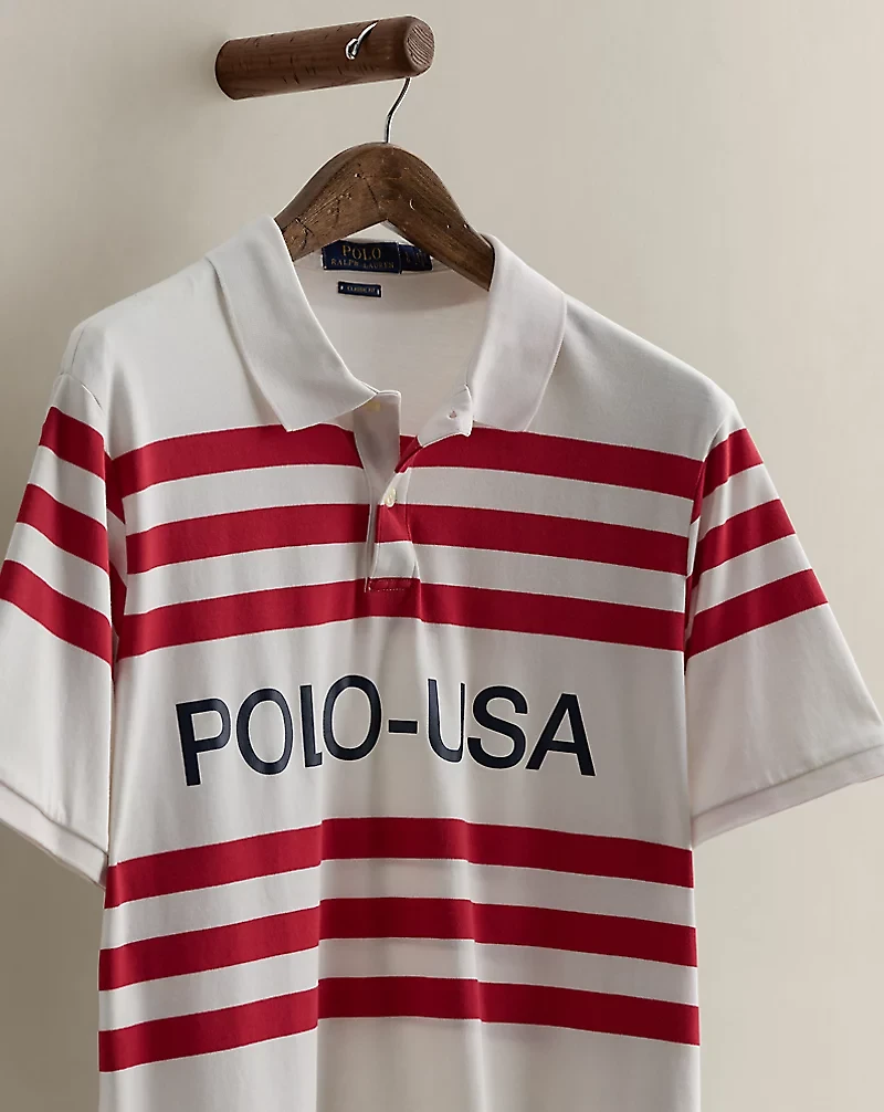 2018 Logo Striped Polo Shirt