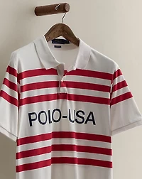 2018 Logo Striped Polo Shirt