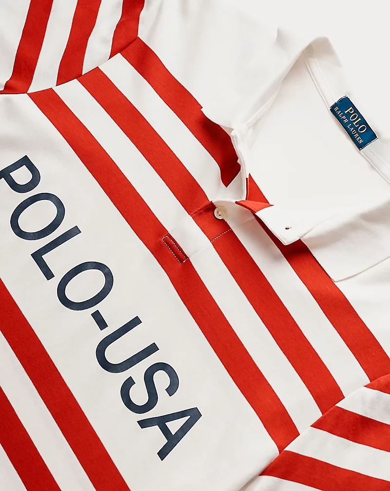 2018 Logo Striped Polo Shirt