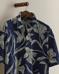 1996 Floral-Print Polo Shirt - Size XL