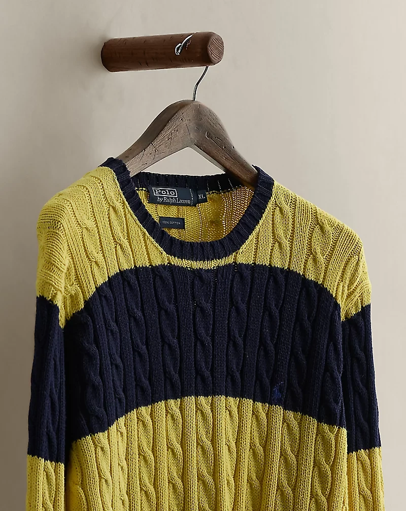 c. 2000 Cable-Knit Sweater - Size XL