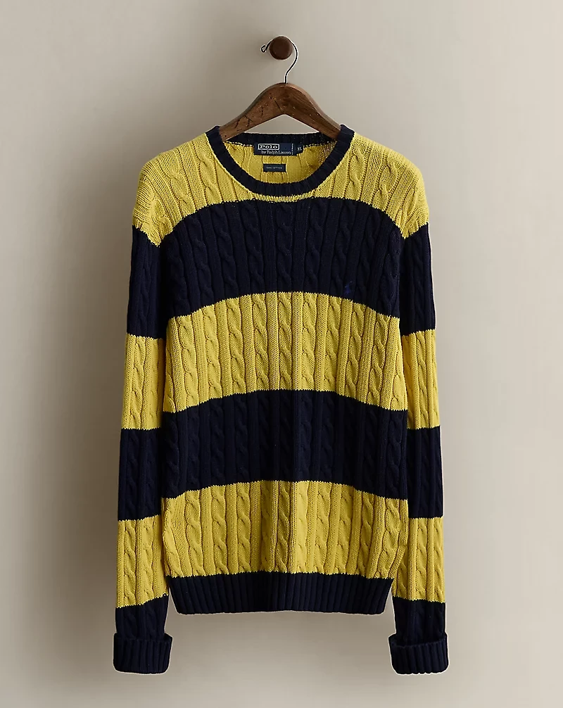 c. 2000 Cable-Knit Sweater - Size XL