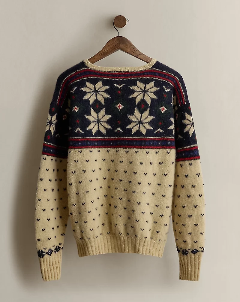1995 Hand-Knit Wool Sweater - Size XL