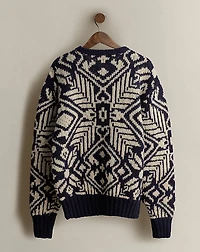c. 1985 Hand-Knit Wool Sweater - Size XL